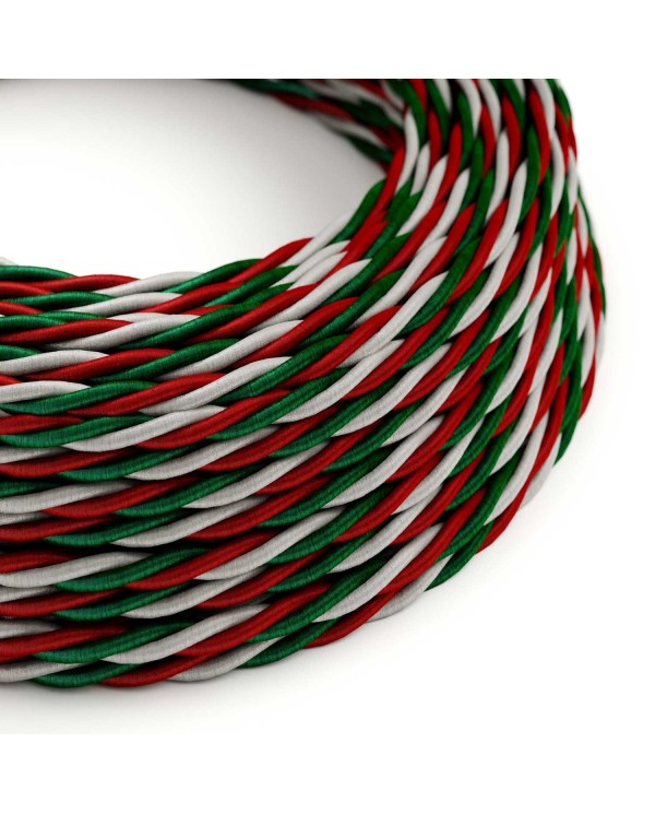Glossy Italia Textile Cable - The Original Creative-Cables - TZITA braided 3x0.75mm
