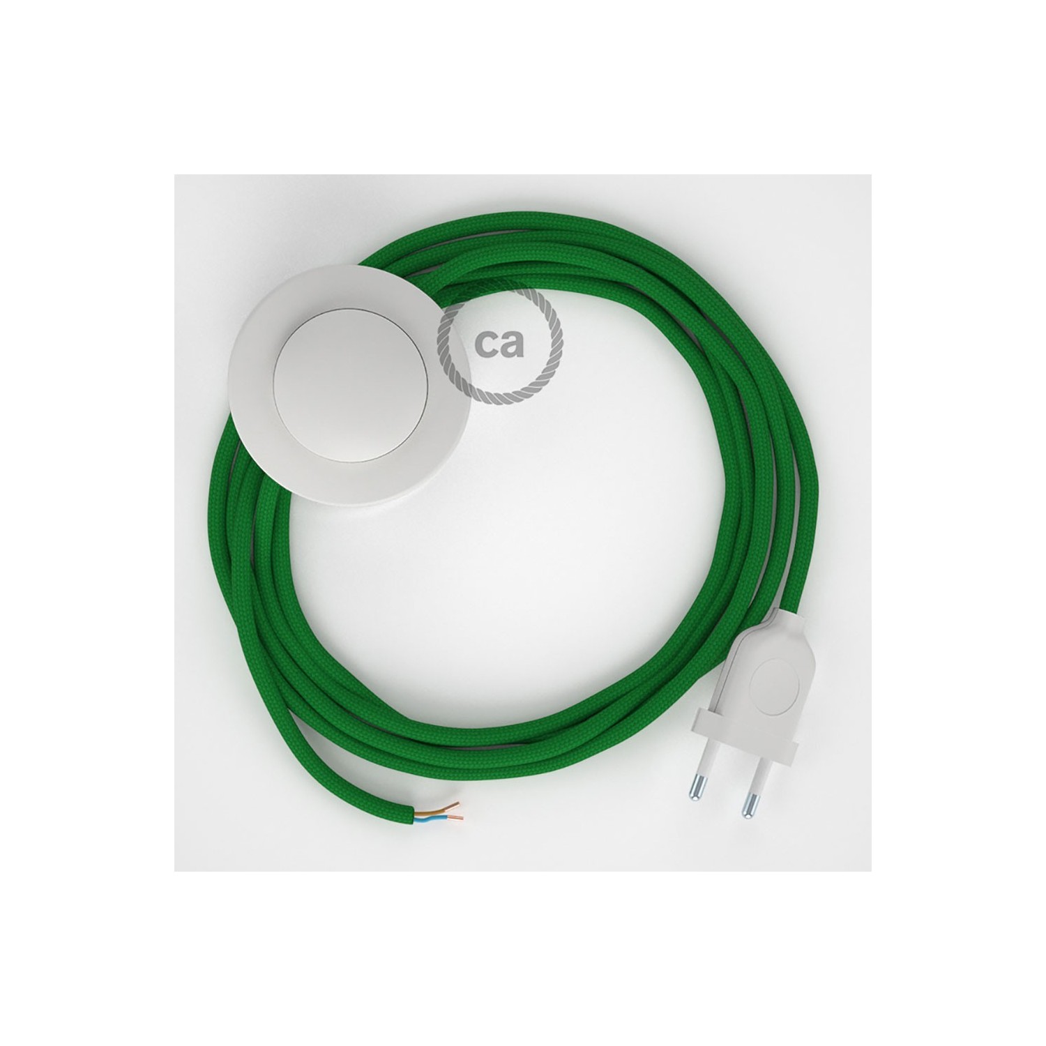 Wiring Pedestal, RM06 Green Rayon 3 m. Choose the colour of the switch and plug.