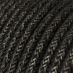 Linen Anthracite Grey Melange Textile Cable - The Original Creative-Cables - RN03 round 2x0.75mm / 3x0.75mm