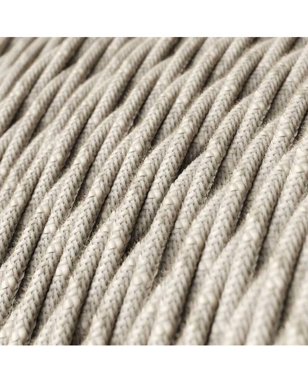 Linen White Melange Textile Cable - The Original Creative-Cables - TN01 braided 2x0.75mm / 3x0.75mm