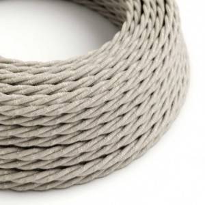 Linen White Melange Textile Cable - The Original Creative-Cables - TN01 braided 2x0.75mm / 3x0.75mm