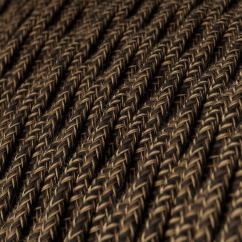 Linen Brown Melange Textile Cable - The Original Creative-Cables - TN04 braided 2x0.75mm / 3x0.75mm