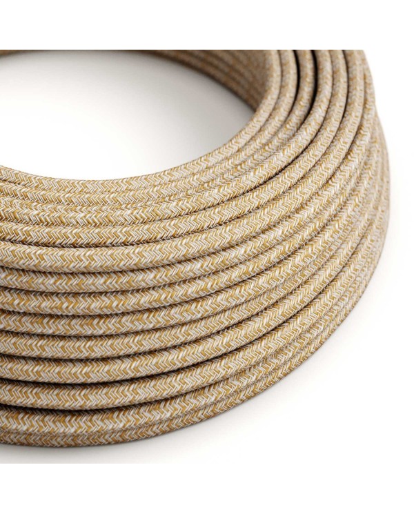Rust Tweed Glitter ZigZag Textile Cable - The Original Creative-Cables - RS82 round 2x0.75mm / 3x0.75mm