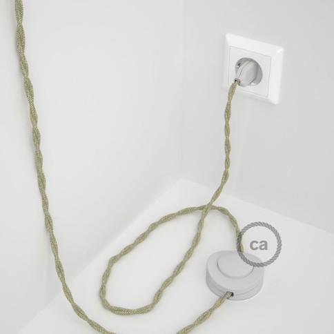 Wiring Pedestal, TN01 Neutral Natural Linen 3 m. Choose the colour of the switch and plug.