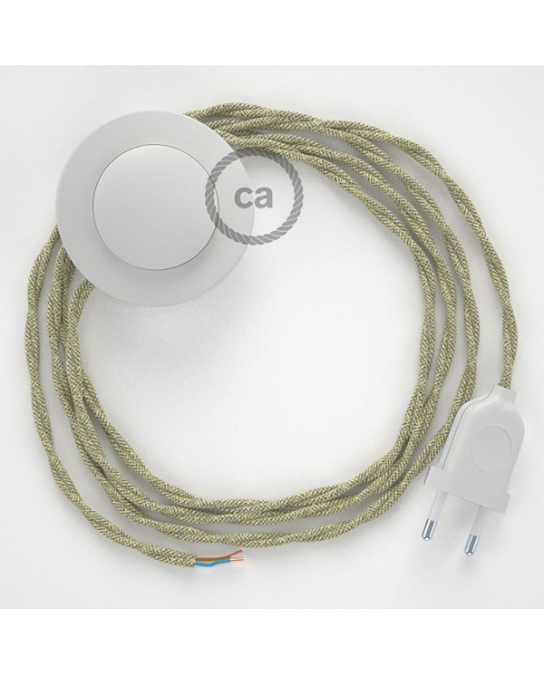 Wiring Pedestal, TN01 Neutral Natural Linen 3 m. Choose the colour of the switch and plug.