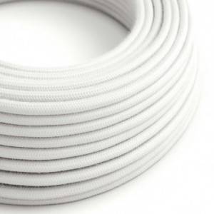 Cotton Pure White Textile Cable - The Original Creative-Cables - RC01 round 2x0.75mm / 3x0.75mm