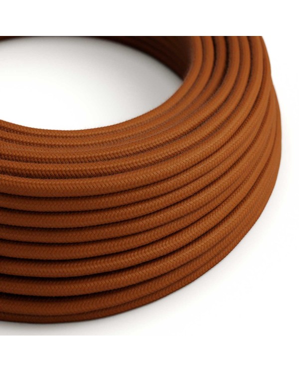 Cotton Cinnamon Brown Textile Cable - The Original Creative-Cables - RC23 round 2x0.75mm / 3x0.75mm