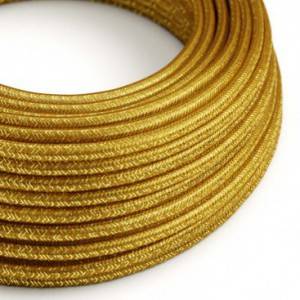 Glossy Gold Glitter Textile Cable - The Original Creative-Cables - RL05 round 2x0.75mm / 3x0.75mm