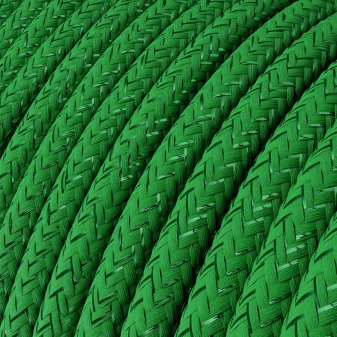 Glossy Grass Green Glitter Textile Cable - The Original Creative-Cables - RL06 round 2x0.75mm / 3x0.75mm