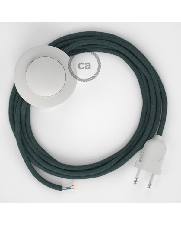 Wiring Pedestal, RC30 Stone Grey Cotton 3 m. Choose the colour of the switch and plug.