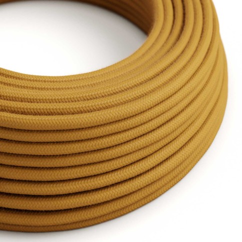 Cotton Honey Golden Textile Cable - The Original Creative-Cables - RC31 round 2x0.75mm / 3x0.75mm
