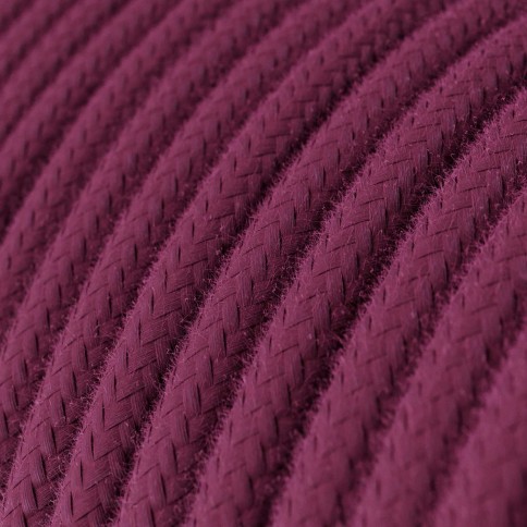 Cotton Burgundy Textile Cable - The Original Creative-Cables - RC32 round 2x0.75mm / 3x0.75mm