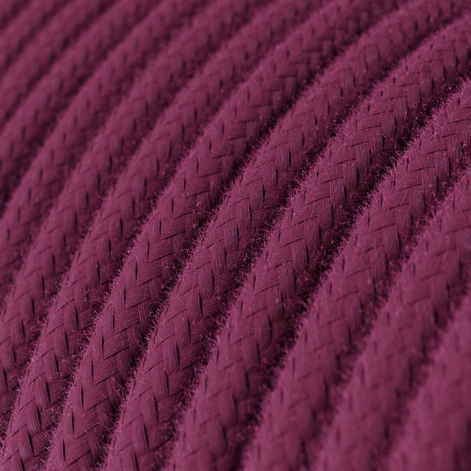 Cotton Burgundy Textile Cable - The Original Creative-Cables - RC32 round 2x0.75mm / 3x0.75mm