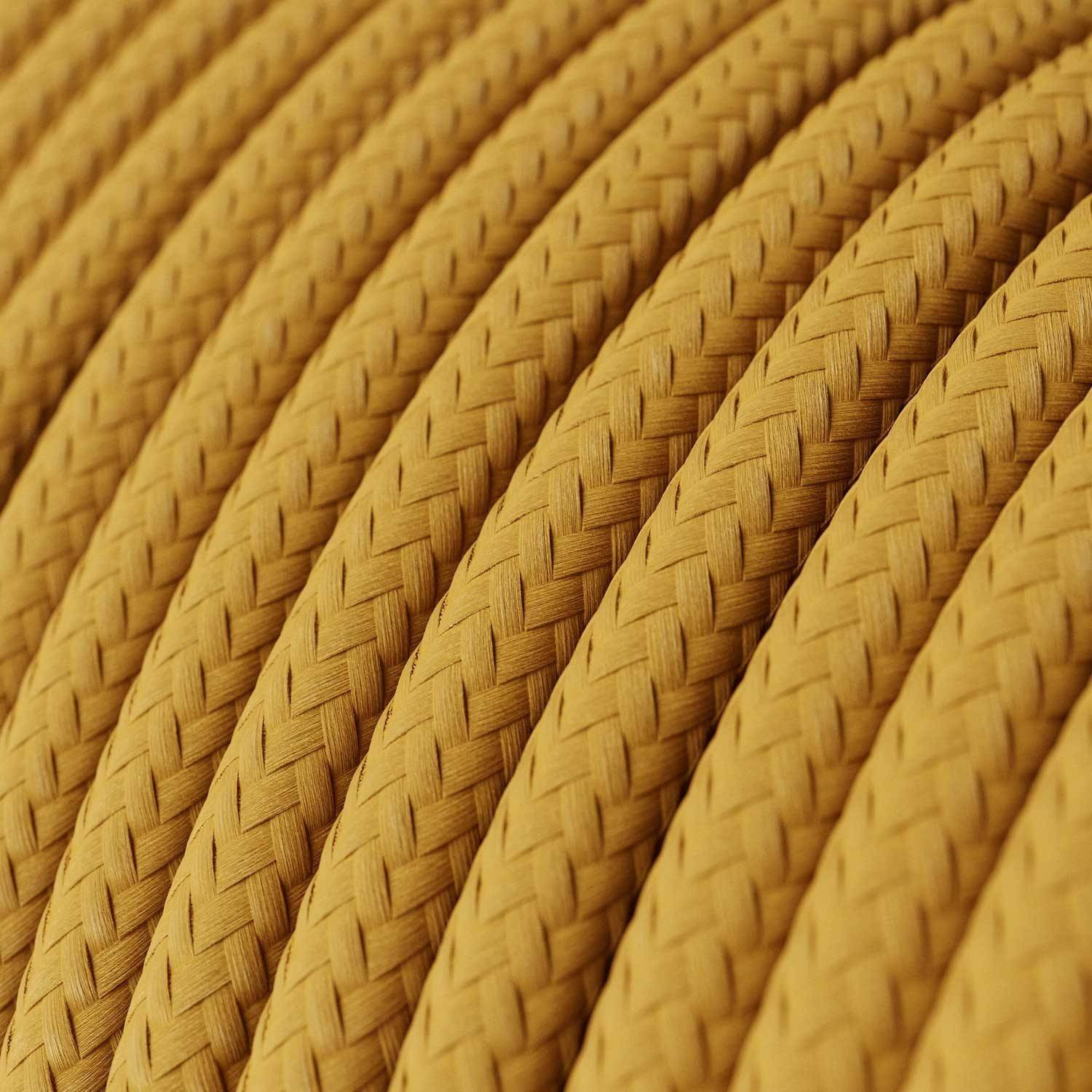 Glossy Mustard Yellow Textile Cable - The Original Creative-Cables - RM25 round 2x0.75mm / 3x0.75mm