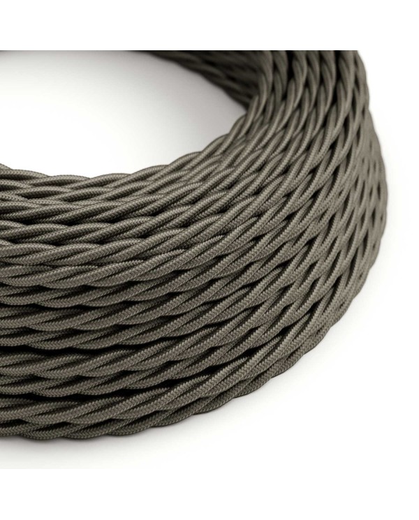 Glossy Dark Grey Textile Cable - The Original Creative-Cables - TM26 braided 2x0.75mm / 3x0.75mm