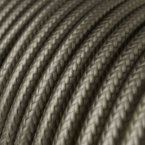Glossy Dark Grey Textile Cable - The Original Creative-Cables - RM26 round 2x0.75mm / 3x0.75mm