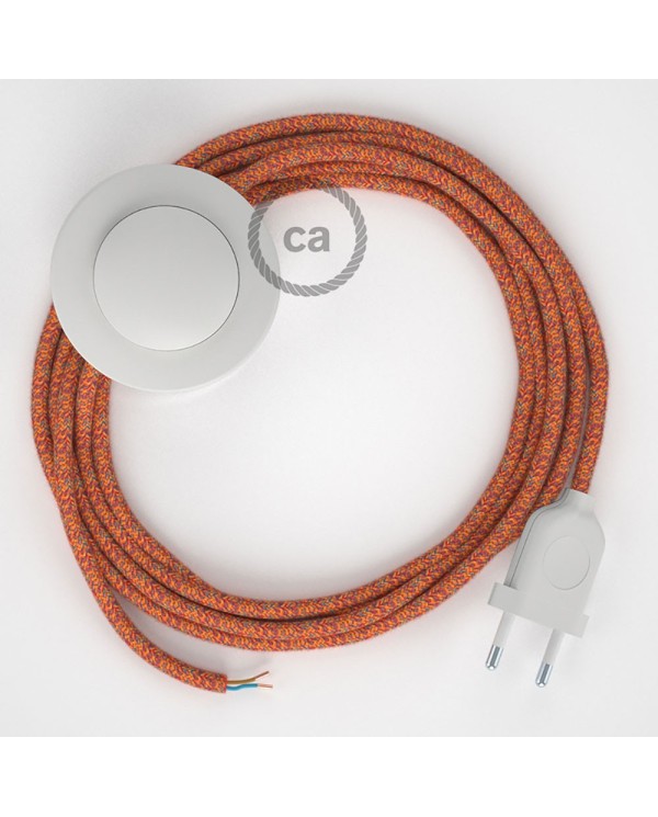 Wiring Pedestal, RX07 Indian Summer Cotton 3 m. Choose the colour of the switch and plug.