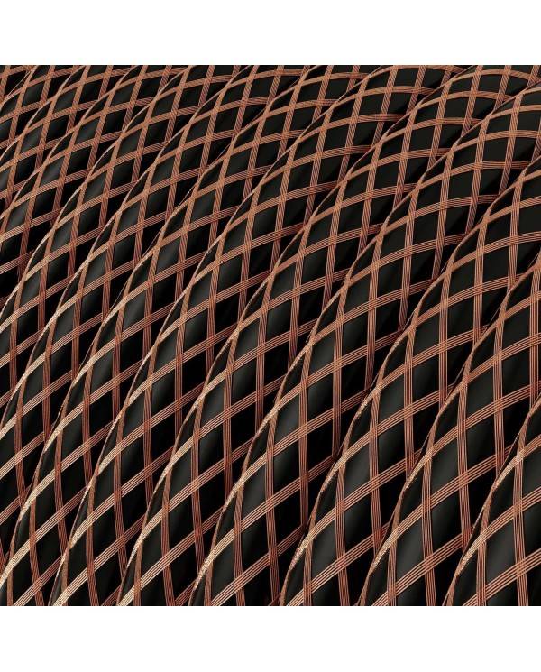 Black Electric Cable with Copper Mesh - The Original Creative-Cables - RR02 Round 3x0.75mm
