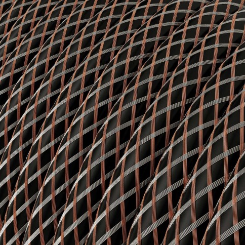 Black Electric Cable with Copper and Tinned Copper Mesh - The Original Creative-Cables - RR03 Round 3x0.75mm