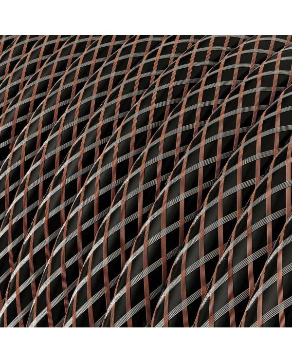 Black Electric Cable with Copper and Tinned Copper Mesh - The Original Creative-Cables - RR03 Round 3x0.75mm