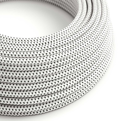 Glossy 3D Stracciatella Textile Cable - The Original Creative-Cables - RT14 round 2x0.75mm / 3x0.75mm