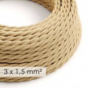 Large section electric cable 3x1,50 twisted - covered by Jute TN06