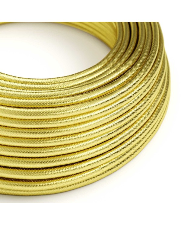Electric cable covered in Brass-colored Copper - The Original Creative-Cables - RR13 round 3x0.75mm