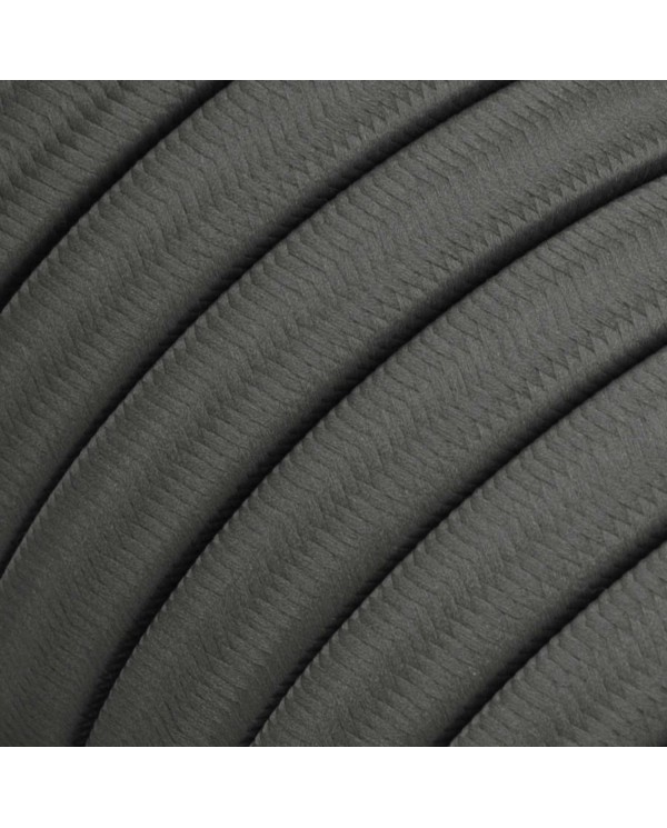 Electric cable for String Lights, covered by Rayon fabric Grey CM03