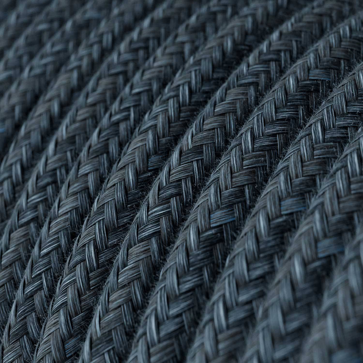 Cotton Blue Mirage Textile Cable - The Original Creative-Cables - RX10 round 2x0.75mm / 3x0.75mm