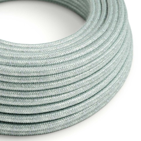 Cotton Blue Haze Textile Cable - The Original Creative-Cables - RX12 round 2x0.75mm / 3x0.75mm