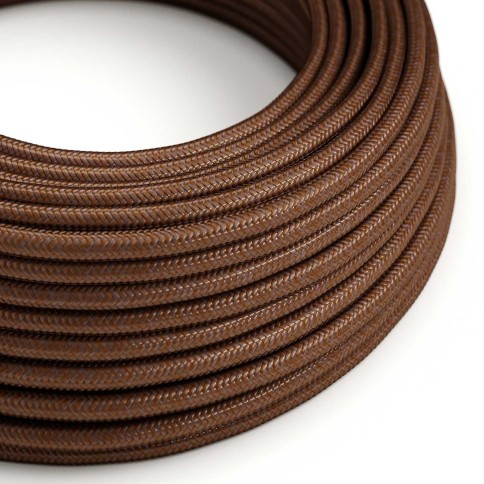 Glossy Rust Textile Cable - The Original Creative-Cables - RM36 Round 3x0.75mm