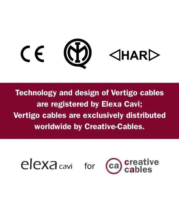 Cotton Melange Black Vertigo Textile Cable - The Original Creative-Cables - ERC37 round 2x0.75mm / 3x0.75mm