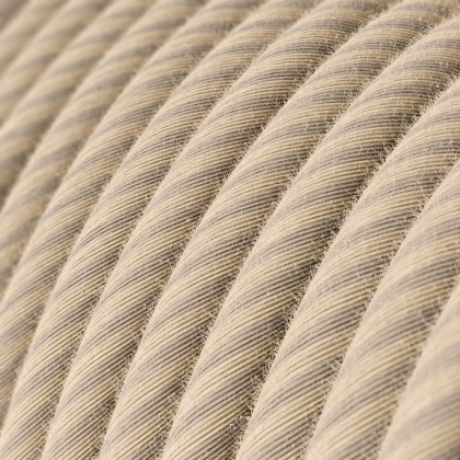 Cotton and Linen Straw Vertigo Textile Cable - The Original Creative-Cables - ERD20 round 2x0.75mm / 3x0.75mm
