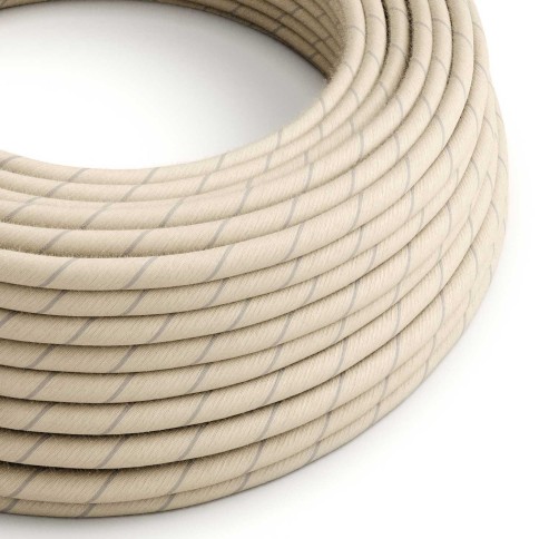 Cotton and Linen Oat Vertigo Textile Cable - The Original Creative-Cables - ERD23 round 2x0.75mm / 3x0.75mm