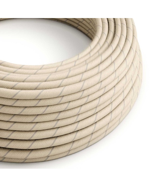 Cotton and Linen Oat Vertigo Textile Cable - The Original Creative-Cables - ERD23 round 2x0.75mm / 3x0.75mm