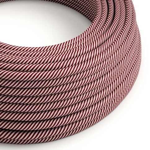 Glossy Pink and Maroon Vertigo Textile Cable - The Original Creative-Cables - ERM47 round 2x0.75mm / 3x0.75mm