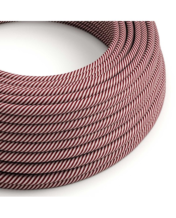 Glossy Pink and Maroon Vertigo Textile Cable - The Original Creative-Cables - ERM47 round 2x0.75mm / 3x0.75mm