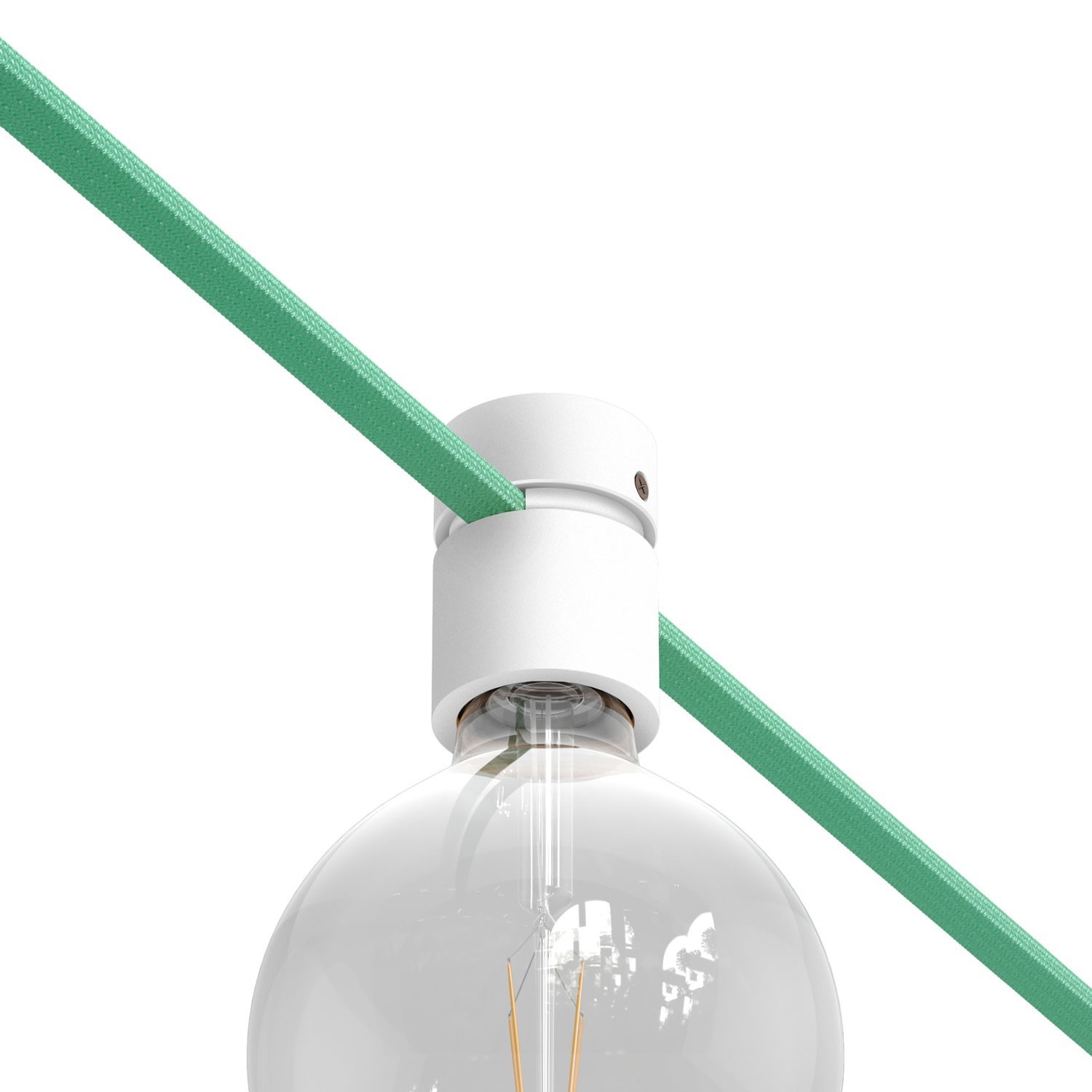 Kit de suporte de lâmpada de madeira para cordão de luzes e sistema Filé. Fabricado em Itália