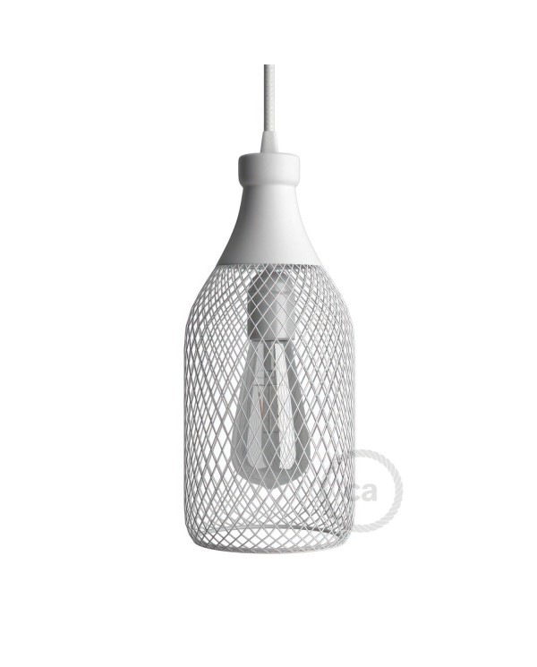 Bottle-shaped naked light bulb cage metal lampshade Jéroboam