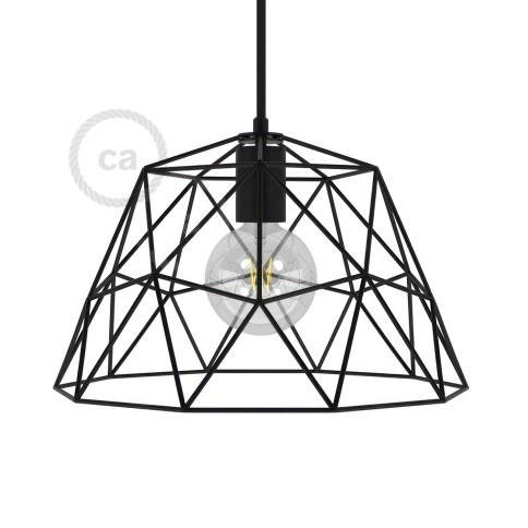 Dome XL naked cage metal Lampshade with E27 lamp holder