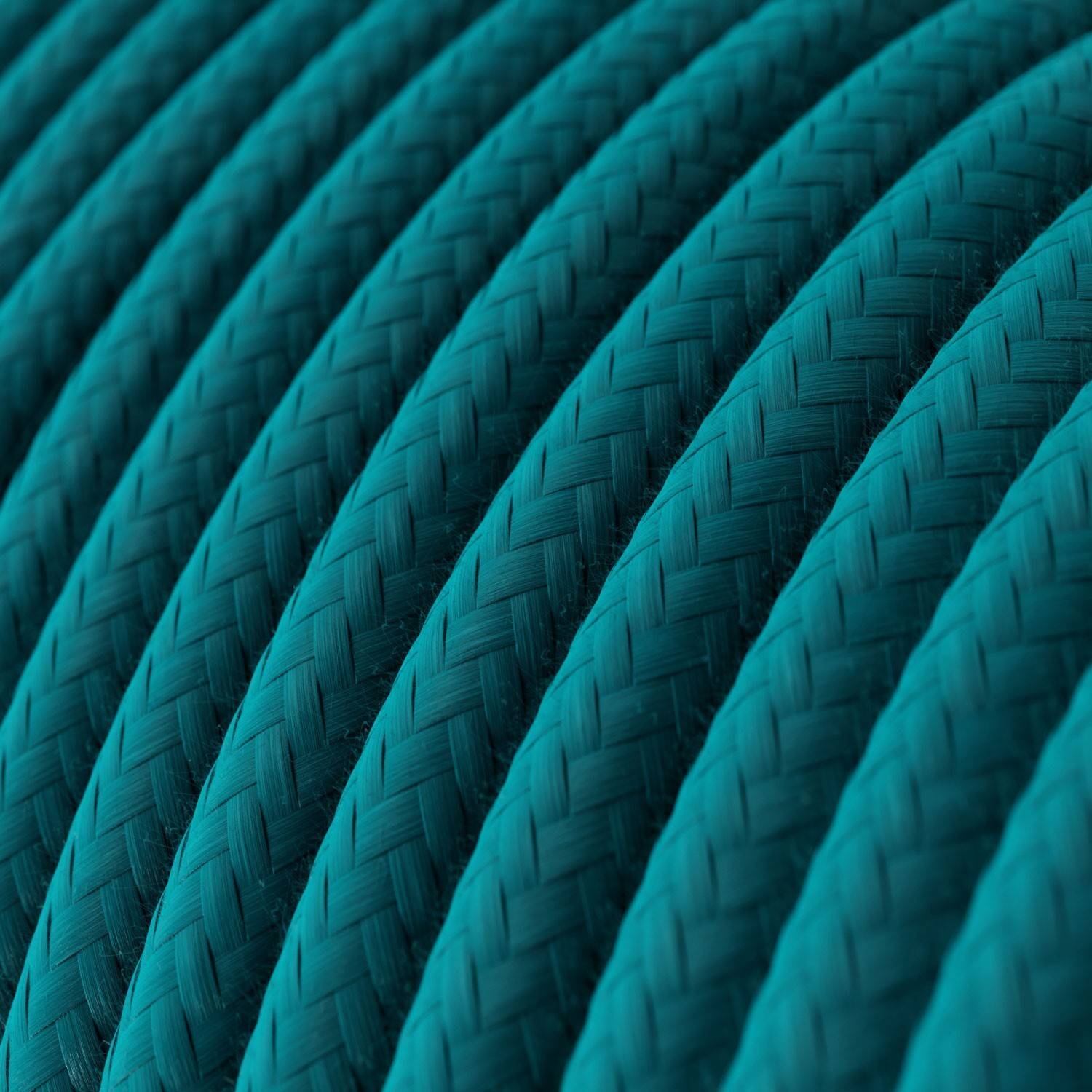 Cotton Cerulean Textile Cable - The Original Creative-Cables - RC21 round 2x0.75mm / 3x0.75mm