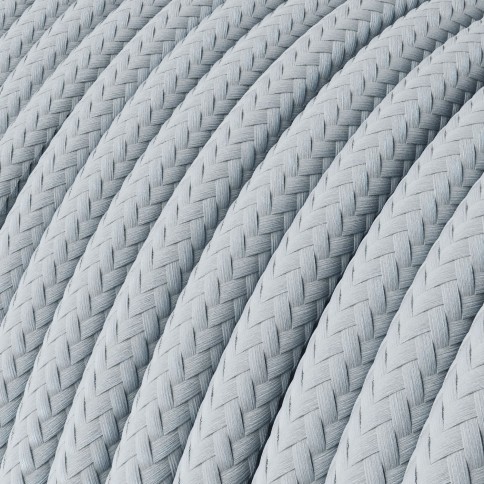 Glossy Light Blue Grey Textile Cable - The Original Creative-Cables - RM30 round 2x0.75mm / 3x0.75mm