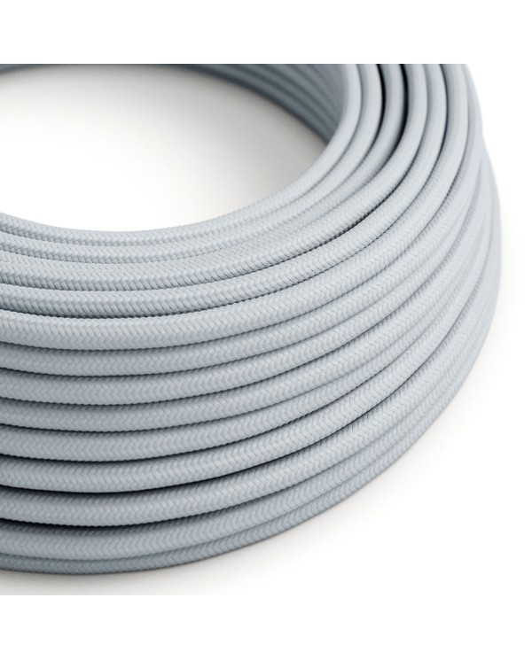 Glossy Light Blue Grey Textile Cable - The Original Creative-Cables - RM30 round 2x0.75mm / 3x0.75mm