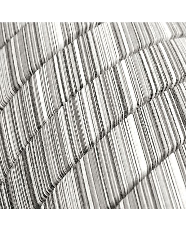 Electric cable for String Lights Vertigo, covered by Black Mélange Cotton fabric ECC37