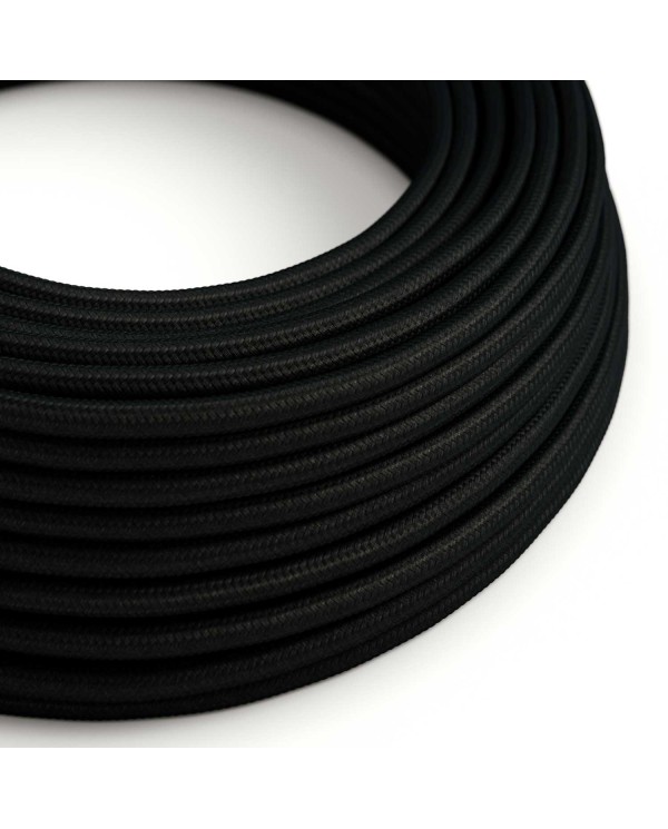 UV resistant round electric cable with Black SM04 fabric lining for outdoor use - Compatible with Eiva Outdoor IP65