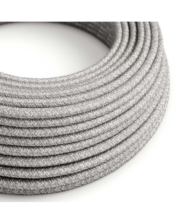 UV resistant round electric cable with natural Grey SN02 linen lining for outdoor use - Compatible with Eiva Outdoor IP65