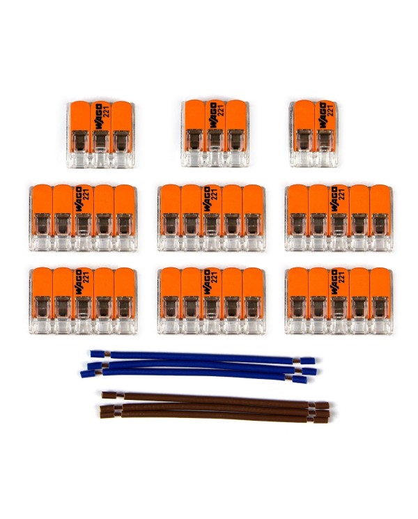 WAGO connector kit compatible with 2x cable for 11 hole ceiling rose