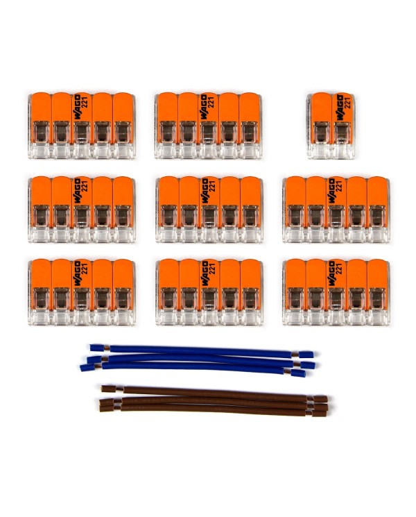 WAGO connector kit compatible with 2x cable for 12 hole ceiling rose