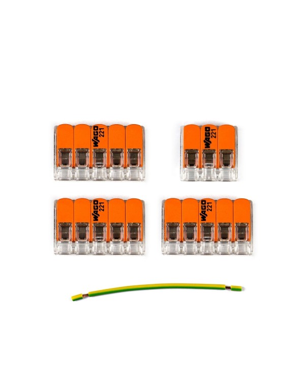 WAGO connector kit compatible with 3x cable for 4 hole ceiling rose