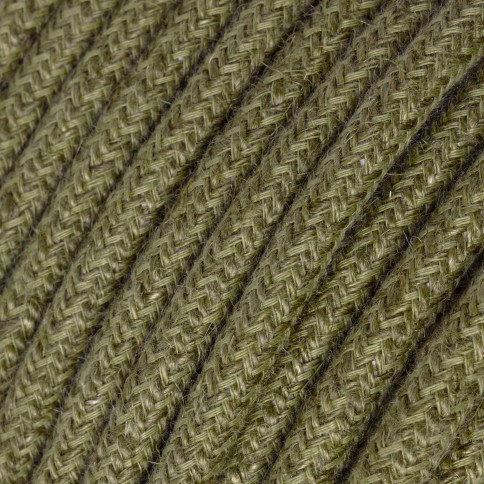 Jute Brown Bark Textile Cable - The Original Creative-Cables - RN26 round 2x0.75mm / 3x0.75mm